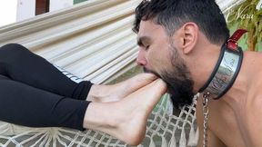 Hex clean up Nara`s dirty feet while she relax (720 EN-sub) - Foot Domination - Dirty Feet - Foot Slave - Foot Worship - Humiliation