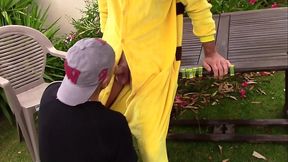 2077 funny parody woith two boys fcking outdoor barebakc for pokemon game