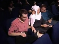 Orgy group sex in movie theater PT1 - More On HDMilfCam.com