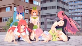 【GO TOUBUN NO】【HENTAI ORGY FUTANARI 3D】