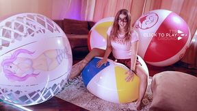 [Oxana] Deflating 4 Big Beachballs (FullHD 1080p)