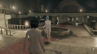 Resident Evil blonde bombshell Ada wrecks the brunette Asian babe