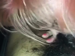 White girl throat slut give sloppy blowjob to BBC in car