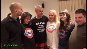 Fuck a Fan - Personal Trainer Matt & Fat Professor Dave Orgy W Three London Lovelies