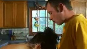 Brunette MILF Sarah Palin fucks son's friend