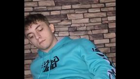 french boy with a pretty face jerks off