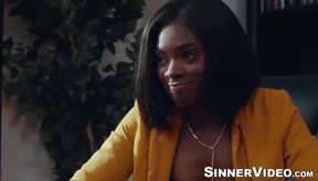 Deep and rough sex session by blonde Jessa Rhodes and muscular Damon Dice