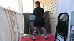 Dylan ballbusting knees in socks (4k)