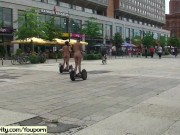 Hot Agnes and crazy Linda naked on public streets