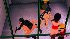 Naruto Hentai Orgy – Sakura, Hinata, Sarada, Kiba, Naruto & Boruto Fuck & Cum Together