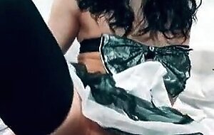 Japanese sexy maid gets orgasm herself with dildo