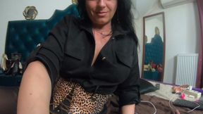 Ripped Pantyhose Slut JOI. Dildo Ride, Pussy Slaps and Triple Orgasm Toy Session
