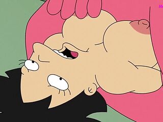 Zoidberg & Amy Classic Toon Movie scene