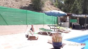 Keira's Steamy Poolside Seduction