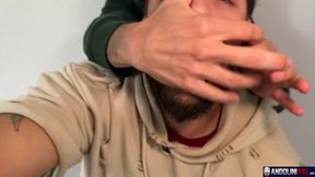 Andolini wrecked on the stairs with Samuel Hodecker raw and uncut no condom