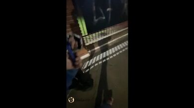 Fucked Argentinian girl in the street after concert and gets a cum facial | Public sex