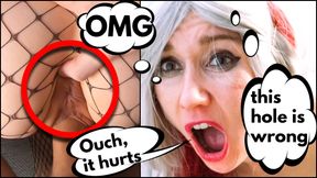 WRONG HOLE - Unexpected PAINFUL Anal Sex For Her Unprepared Asshole - Deepthroat, Squirt