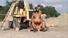 Three Young Hung Muscle Jocks Fuck Anal Outside in a Steamy Trio and Shoot Big Loads