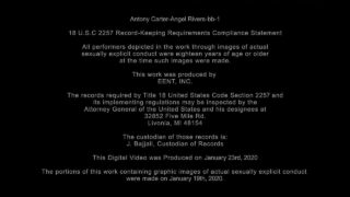 Muie, ejaculare, fără șa, înger – tinerii excitați Angel Rivers și Antony Carter, futuți anal fără șa