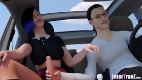 hot ladyboy takes bbc and bwc as she explains her new sexy situation