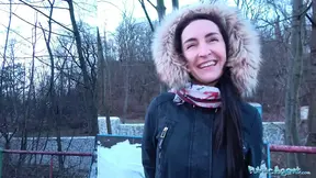 Public Porn Brunette with nice natural tits and pale skin