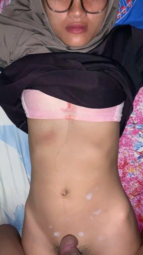 Crot belly sister beautiful hijab