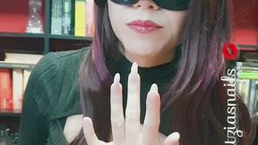 your kitty cat with long sharp claws lick quark from her claws C4SBondage26