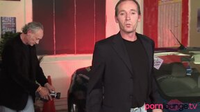 Twins in foursome fucked by old dudes