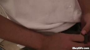 Dirty cock whore dines on dick