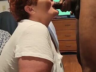 Mature toothless granny gives bbc amazing blowjob gumjob...
