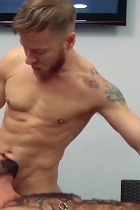 MENATPLAY - Businessman Matthew Anders fucks bearded waiter