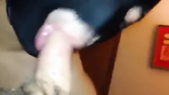 Two daddies use his mouth and cum inside