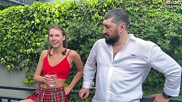 Teen Liv Lauren Backstage - Shooting the Backyard Hard Fuck with Stepdad’s Friend!