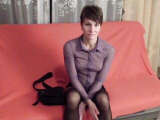 first casting of russian young woman Masha - part 1