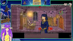 Brunette Learns Forbidden Magic from Seductive Anime Witch – Steamy Spells Await