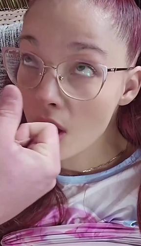 Cute teen gets a facial with cumshots