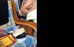 Asian 80+ Granny After bath