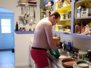 Domestic God Mode: Doing the Dishes in my Underwear