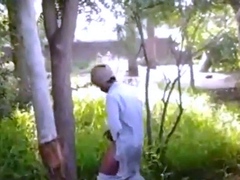 Indian Guy Strokes His Big Cock Outdoors