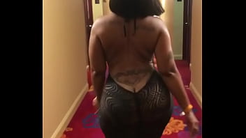 Cherokee D Ass Walking Away In See Thru Body Suit