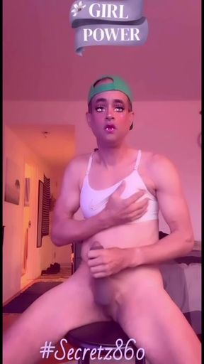 Secretz860 - jerking off on a stool #2