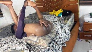 Hot ebony guys take turns assfucking