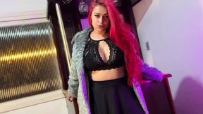 CAMILA NO STRIP DO PECADO Torn pantyhose, Cigarette in the mouth and CREAMPIE FINAL!