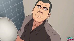 Bara yaoi college bathroom gangbang old man destroys young hunk raw hentai