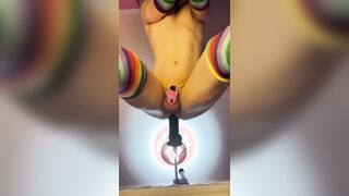 Femboy Raine rode by immense plaything with shag machine (Utter Vid!)