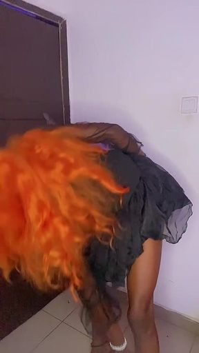 Black Cock Under the Big Skirt