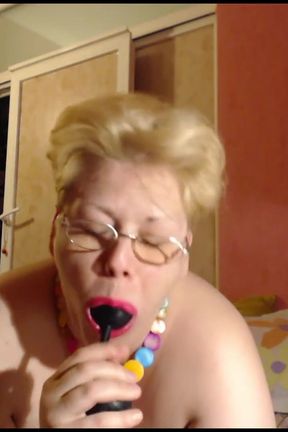 Kinky anal play with big balls in sexy lingerie