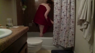 A Sexy Lady Takes A Sexy Shower With A Sexy New Shower Curtain (Sexy)