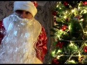 Bad SANTA CLAUS made you a GIFT for the New Year!!! Dirty talk! Christmas cum