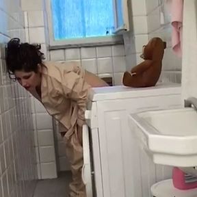 Sexy housewife masturbates in the shower as she is surprised and invited into wild sex with a big dick to stick